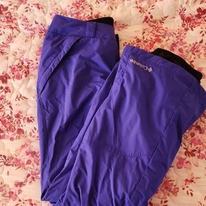 Columbia Women's Purple Blue Snow Pants Small Cozy Warm Ski